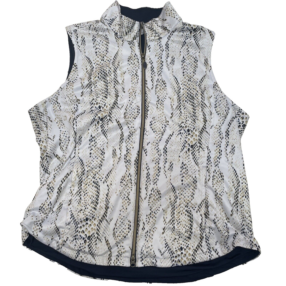 GREG NORMAN Shark Play Dry Women's Ladies Snake Print Golf Vest Sleeveless Top